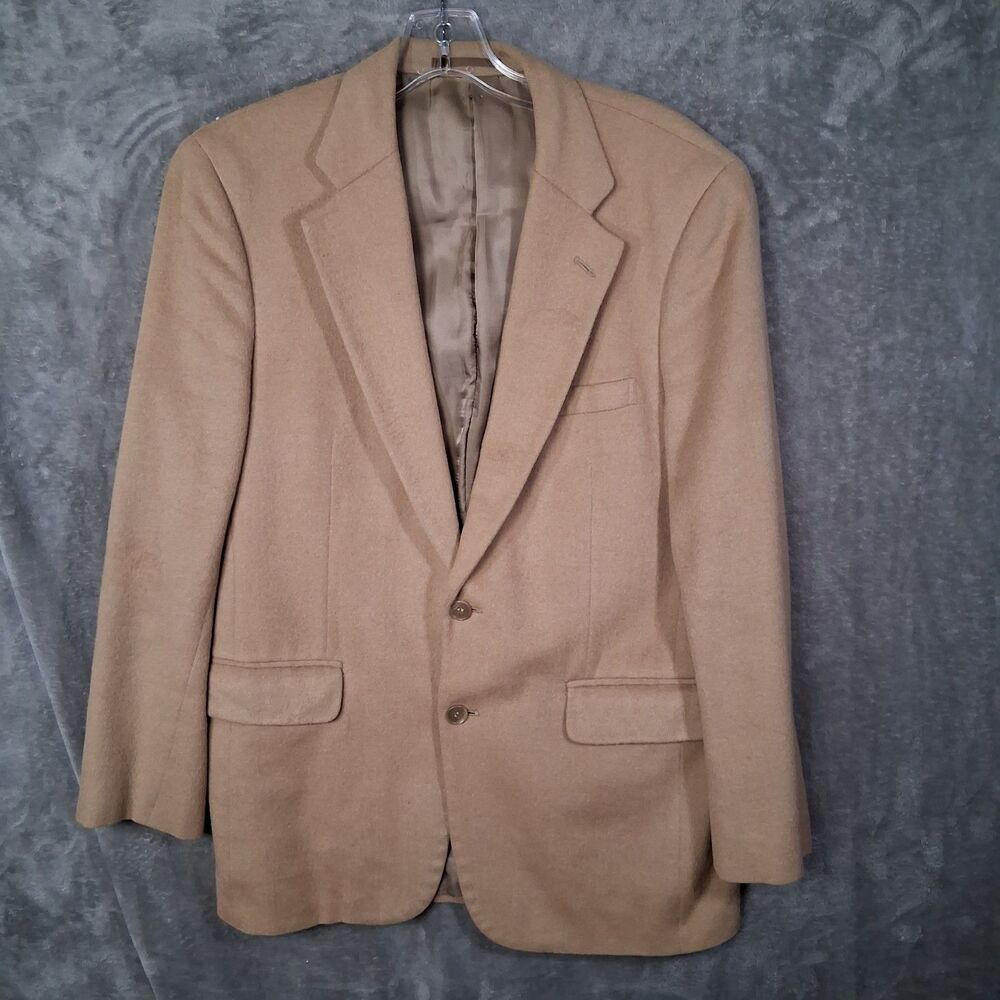 Club Room Blazer Mens 39r Camel Color Wool Camel Fabric Blend Jacket Sport Coat
